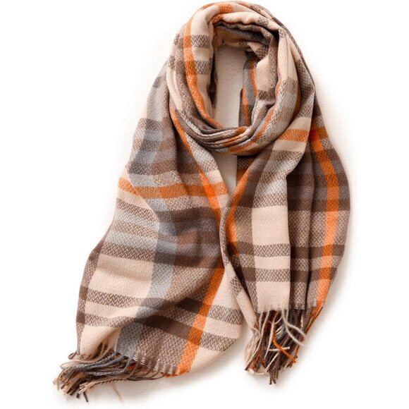 Accessories - Scarf for Women Winter Fall Cashmere Feel Multicolor Plaid Scarves Fashion Long